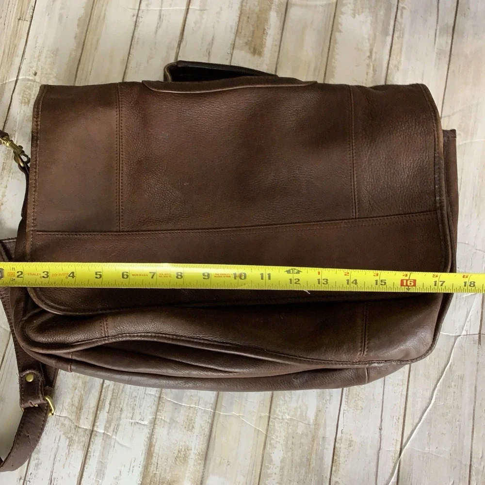 Vintage Wilsons Leather Brown Satchel Messenger Shoulder Bag 12